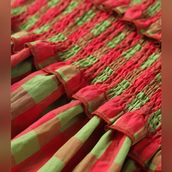 Ruffled Check Midi Dress - Picture 5 of 6